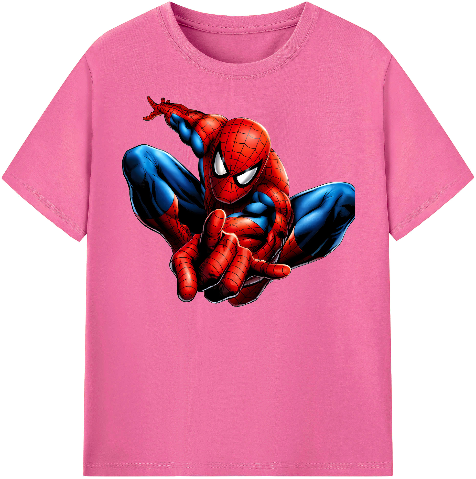 （画像用） Spider Man スパイダーマン レディースカジュアルプリントTシャツ（綿100％）